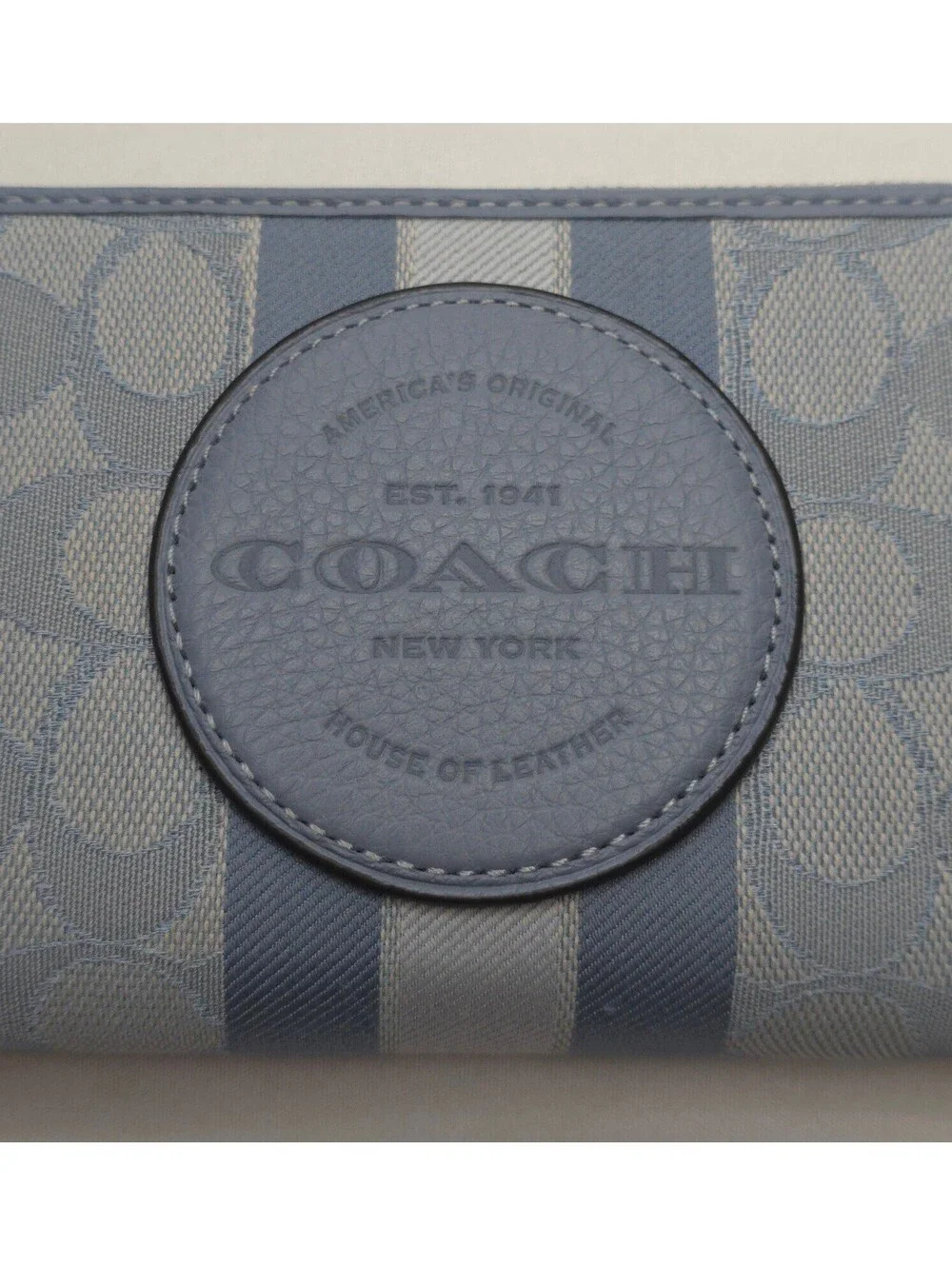 COACH Marble Blue Signature Canvas Lonnie Crossbody with Matching Wallet